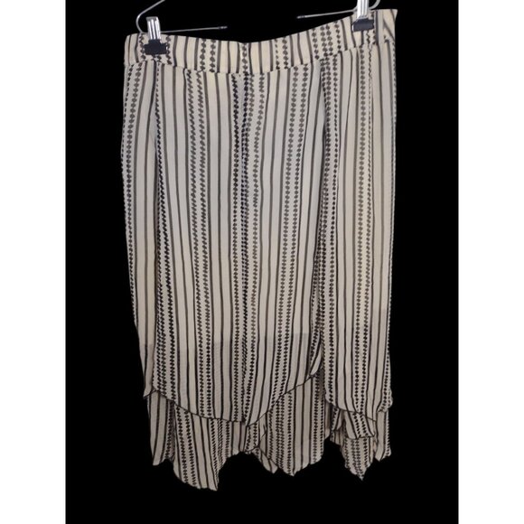 Chico's Handkerchief Hem Maxi Skirt Size XL (3) Fairy Grunge Peasant Flowy - Picture 3 of 6